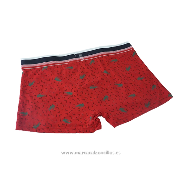 Boxer Lacoste Hombre Prints Colors Rojo Verde